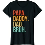 SAM SOFT Papa To Daddy To Dad To Bruh Daddy And Me Fathers Day Ladies' Crewneck T-Shirt All Size S-5XL