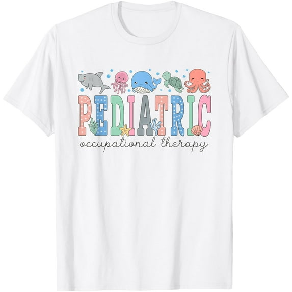 Sam Soft Pediatric Occupational Therapy Ocean Animal Ped OT Sea Life T-Shirt