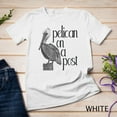 thumbnail image 1 of Sam Soft Pelican On A Post Art Unisex T-Shirt, 1 of 4