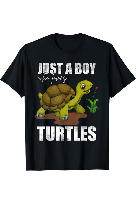 Pet Animal Boys Gift Sea Just A Boy Who Loves Turtles T-Shirt