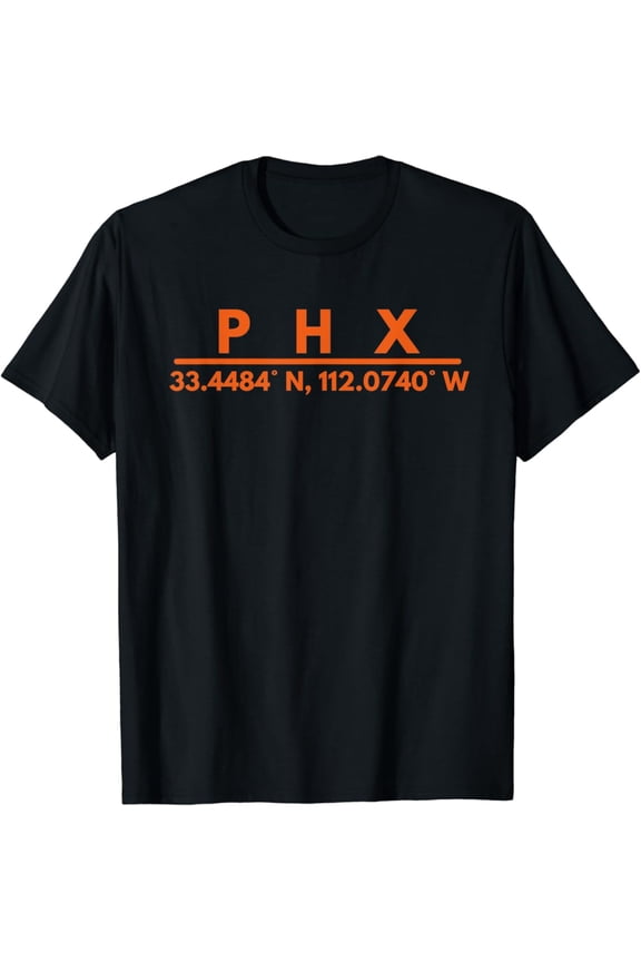 Phoenix Az Fans Latitude & Longitude Phx Basketball T-Shirt Full Size S-5Xl