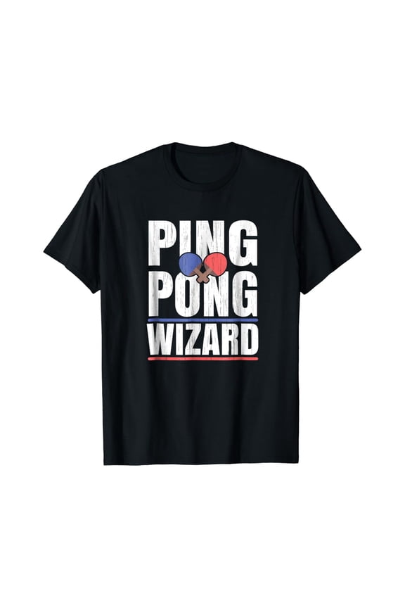 Ping Pong Champion Tshirt For The Office Table Tennis Wizard Full Size S-5Xl