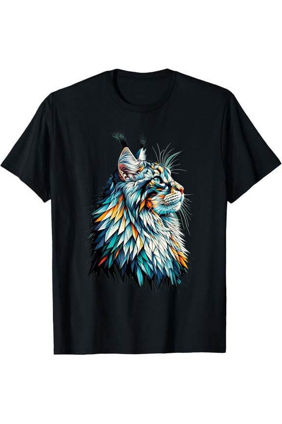 Polygon Art Maine Coon Cat Maine Coons T-Shirt