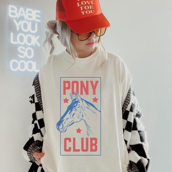 Sam Soft Pony Club T-Shirt: Horse Lover Tee All Size S-5XL