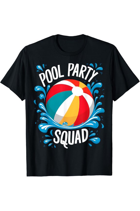 Pool Party Squad T-Shirt Unisex Cotton Tee Full Size S-5XL