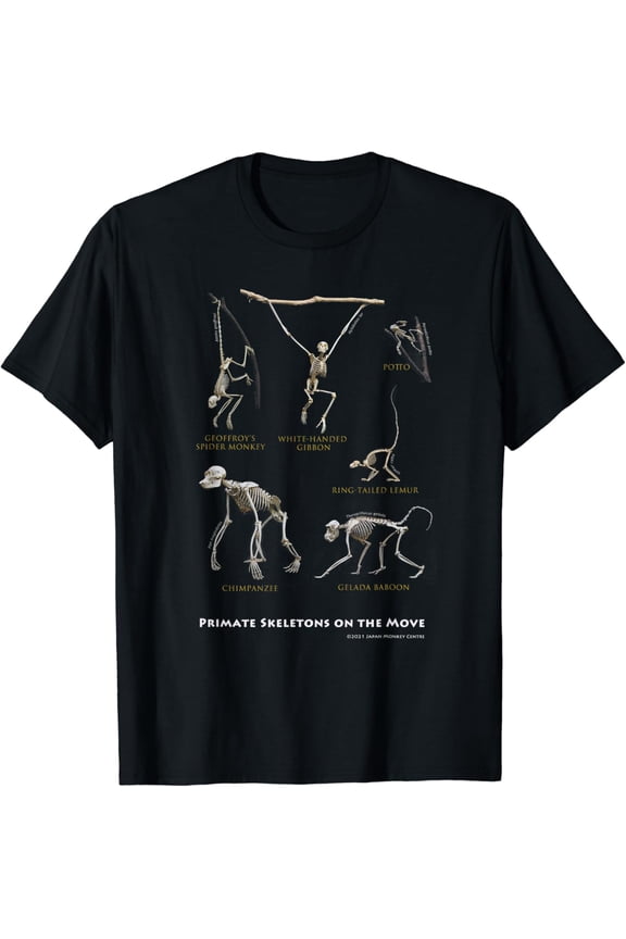 Primate Skeletons on the Move T-Shirt
