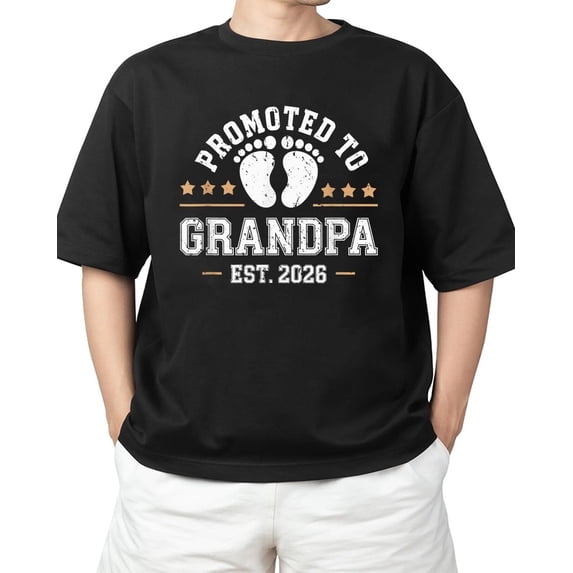 Sam Soft Promoted To Grandpa 2026 New Grandpa Announcement For S-4XL T-Shirt All Size S-5XL