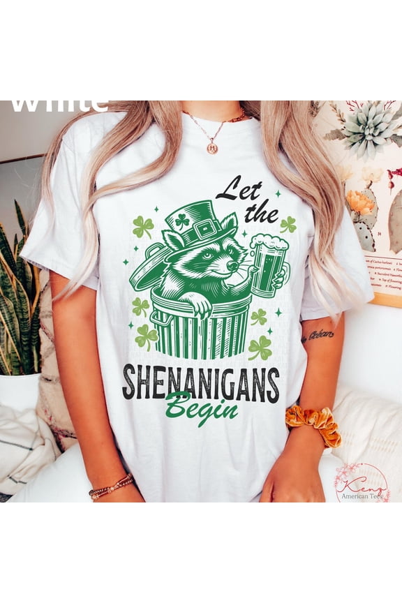 Prone To Shenanigans And Malarkey Shamrock Shirt, St Patrick's Day Shirt, Irish Shirt, St Pattys Day Shirt, St Patrick's Day Gift Racc