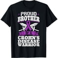 thumbnail image 1 of Sam Soft Proud Brother Of A Crohn'S Disease Warrior Awareness Ribbon T-Shirt, 1 of 5