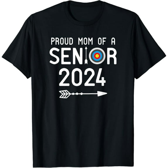 Sam Soft Proud Mom Of And Archery Team Senior 2024 Graduating Class T-Shirt, Gift For Friend, Full Size S-5Xl