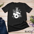 thumbnail image 1 of Sam Soft Punk Rockstar Kitten Kitty Cat Drummer Playing Drums Graphic Unisex T-Shirt, 1 of 5