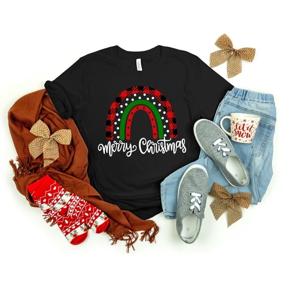 Sam Soft Rainbow Merry Shirt, Merry Rainbow Shirt, Buffalo Plaid Shirt, Shirt, Merry Shirt, Gift