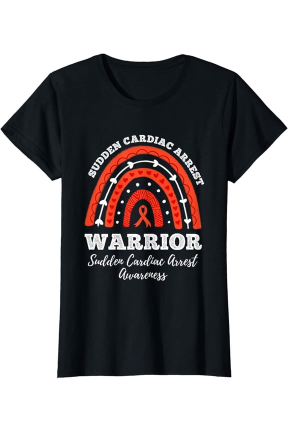 Rainbow SCA Warrior Sudden Cardiac Arrest Awareness Ladies' Crewneck T-Shirt All Size S-5XL