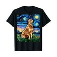 thumbnail image 1 of Sam Soft Red Heeler Starry Night Cattle Dog Colorful Art by Aja T-Shirt, 1 of 5