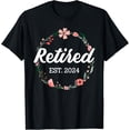 thumbnail image 1 of Sam Soft Retired 2024 floral with flowers for grandma in retirement T-Shirt Full Size S-5XL, 1 of 5