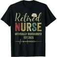 thumbnail image 1 of Sam Soft Retired Nurse Est 2025 Discharged Retirement T-Shirt Full Size S-5XL, 1 of 5