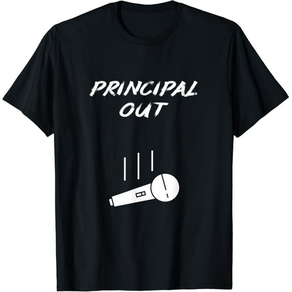 Sam Soft Retired Principal Out Retirement Mic Drop End Of Year T-Shirt