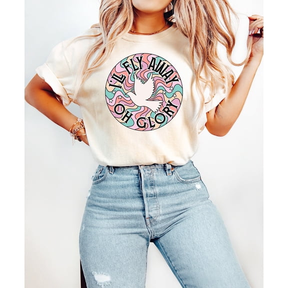 Sam Soft Retro Christian Shirt, I’Ll Fly Away Shirt, I’Ll Fly Away Oh Glory Shirt, Christian Shirt, Trendy Hymn Bible Shirt