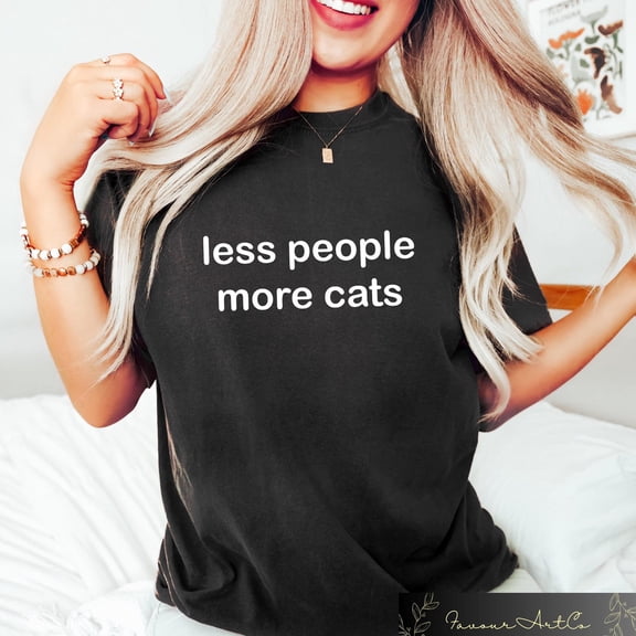 Sam Soft Retro Comfort Less People More Cats Shirt, Cat Lover Shirt, Cat Moms Sweatshirt, Animal Lover Gift, Cat Mom Gift, Shirt For Cat Lovers