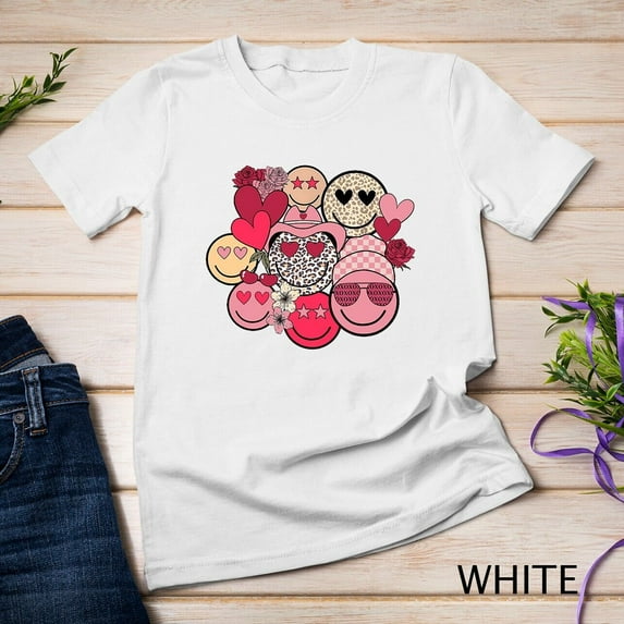 Sam Soft Retro Happy Face Smile Trendy Hippe Heart Valentine'S Day T-Shirt Unisex T-Shirt