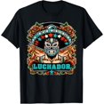 thumbnail image 1 of Sam Soft Retro Luchador Floral Cinco De Mayo Wrestling Mask T-Shirt, Gift For Friend, Full Size S-5Xl, 1 of 5
