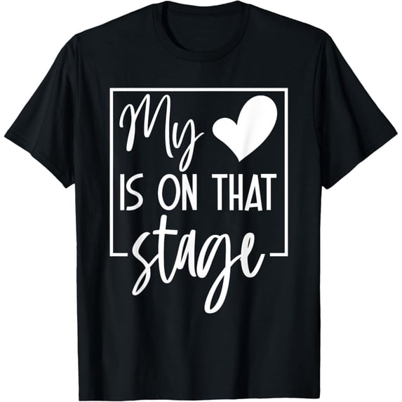 Sam Soft Retro My Heart Is On That Stage Dance Ballet Mom Mama T-Shirt Full Size S-5Xl