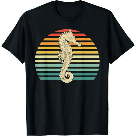 Sam Soft Retro Ocean Animal Sea Fish Underwater Seahorse T-Shirt