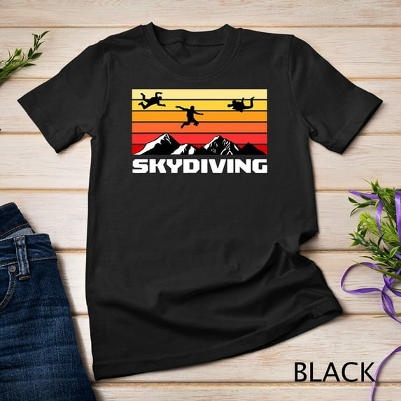 Sam Soft Retro Sky Diving Themed Clothing Skydiving T-Shirt Unisex T-Shirt