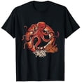 thumbnail image 1 of Sam Soft Retro Vintage Kraken Octopus Lover - Sea Animal Scuba Diver T-Shirt, 1 of 5