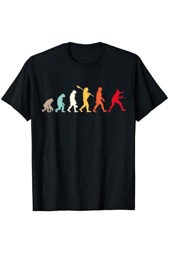Retro Vintage Ping Pong Evolution Table Tennis Player T-Shirt Full Size S-5Xl