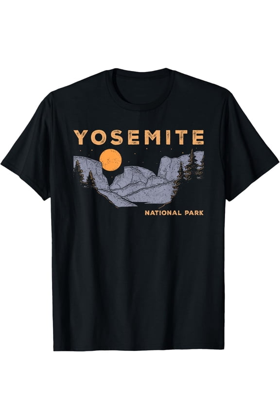 Retro Yosemite Half-Dome National Park Vintage Womens Mens T-Shirt All Size S-5XL