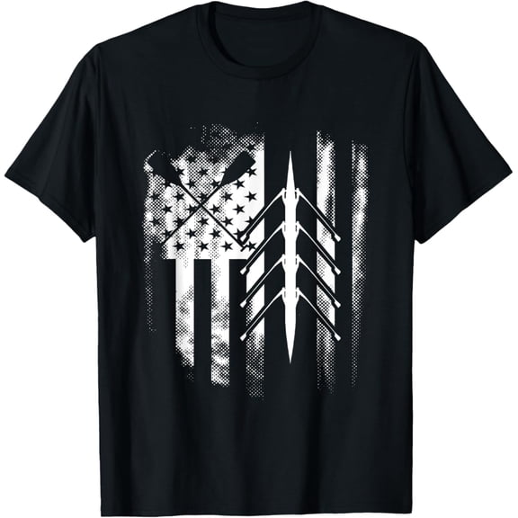 Sam Soft Rowing Us American Flag Rowboat Water Sports Sculling Oars T-Shirt, Gift For Friend, Full Size S-5Xl