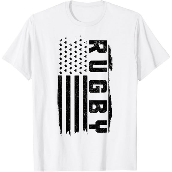 Sam Soft Rugby Player American Flag Patriotic Vintage Rugby T-Shirt