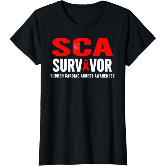Sam Soft SCA Awareness Shirt - Sudden Cardiac Arrest Survivor Ladies' Crewneck T-Shirt All Size S-5XL