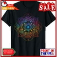 thumbnail image 1 of Sam Soft Sacred Geometry Metatron Cube Colorful Spiritual Yoga T-Shirt, 1 of 5