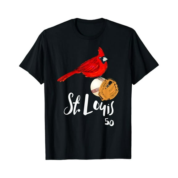 Sam Soft Saint Louis Red Cardinal Tshirt Number 50 Baseball Art T-Shirt Full Size S-5Xl