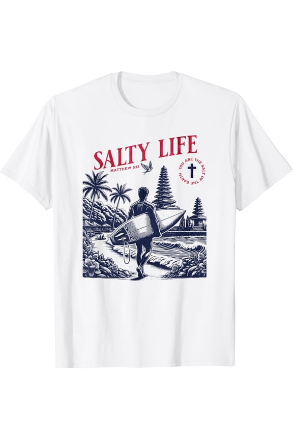 Salty Bible Verse Christian Faith Based Christ Beach Modest T-Shirt