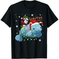 thumbnail image 1 of Sam Soft Santa Penguin Riding Reindeer Manatee Sea Animals T-Shirt, 1 of 5