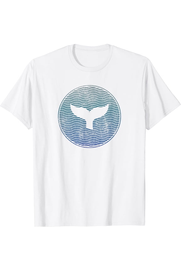 Save The Whales Sea Animal Killer Whale Tail Ocean Orca Wave T-Shirt