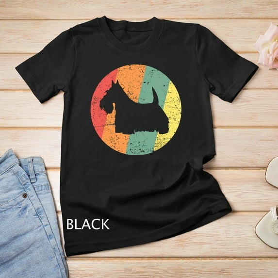 Sam Soft Scottish Terrier Tshirts Retro Sunset Scottie Dog Lover Gift Unisex T-Shirt