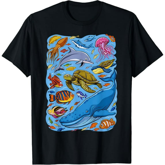 Sam Soft Sea Creature Animal Ocean Life Boys Teens T-Shirt