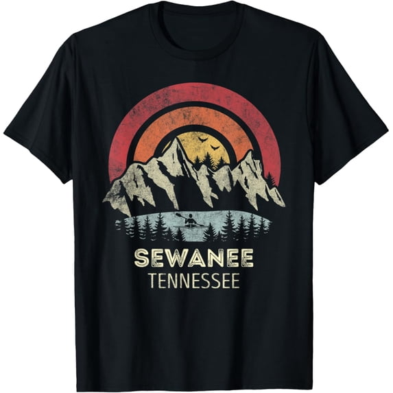 Sam Soft Sewanee Tennessee Mountain Sunset Sunrise Kayaking T-Shirt, Gift For Friend, Full Size S-5Xl