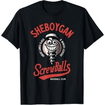 Sam Soft Sheboygan Screwballs Retro Minor League Baseball Team T-Shirt Full Size S-5Xl
