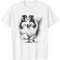thumbnail image 1 of Sam Soft Shetland Sheepdog Dog Sheltie Running Design T-Shirt, 1 of 4