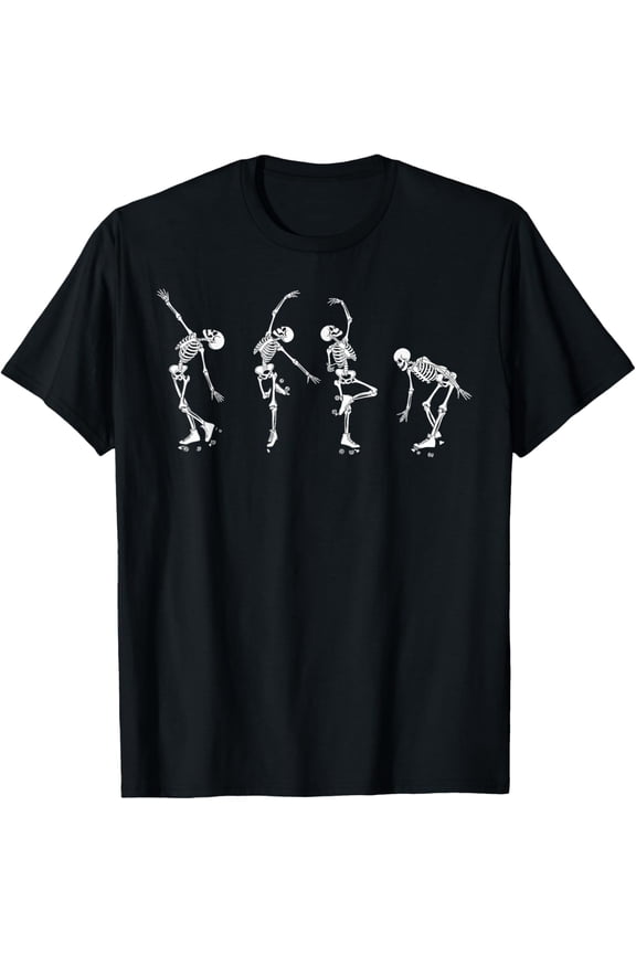 Skeletons Dance On Roller Skates Skate Roller Derby T-Shirt Roller Derby Skating Clothes Accessories Women Men