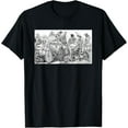 thumbnail image 1 of Sam Soft Skeletons Riding Bicycles By Jose Guadalupe Posada (1900) T-Shirt, 1 of 5