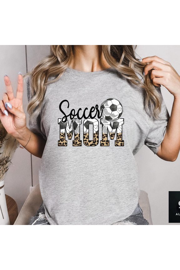 Soccer Mom Shirt, Mother's Day Gift, Leopard Soccer Mom Shirt, Game Day Soccer Mom Tee, Soccer Mom Gift, Chic Soccer Mom AestheticFull Size S-5XL