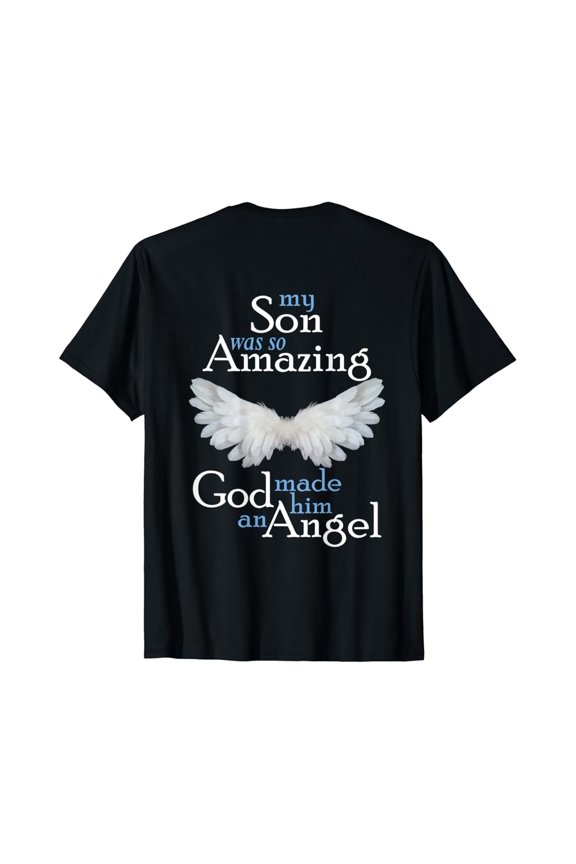 Son Guardian Angel Memorial Gift Amazing Angel Wings T-Shirt, Gift For Friend, Full Size S-5Xl