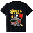 thumbnail image 1 of Sam Soft Sound The Alarm I'm 4 Little Firefighter 4rd Birthday T-Shirt Full Size S-5XL, 1 of 5
