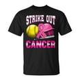thumbnail image 1 of Sam Soft Strike Cancer Softball Pink Ribbon Leopard Breast T Shirt, 1 of 5